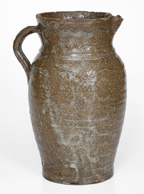 Southern Alkaline-Glazed Stoneware Pitcher, late 19th century