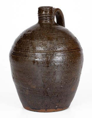 Catawba Valley, NC Alkaline-Glazed Stoneware Jug, mid to late 19th century