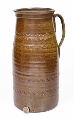 Middle Tennessee Salt-Glazed Stoneware Churn, second half 19th century