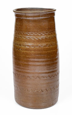 Middle Tennessee Salt-Glazed Stoneware Churn, second half 19th century