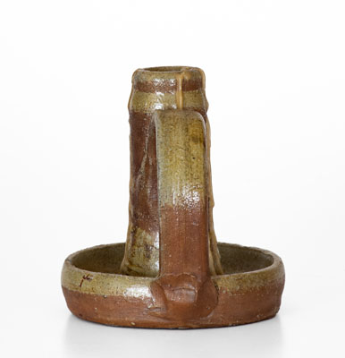 Middle Tennessee Salt-Glazed Stoneware Candlestick, late 19th or early 20th century