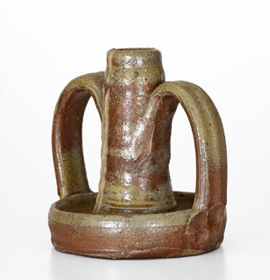 Middle Tennessee Salt-Glazed Stoneware Candlestick, late 19th or early 20th century