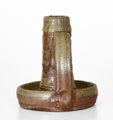 Middle Tennessee Salt-Glazed Stoneware Candlestick, late 19th or early 20th century