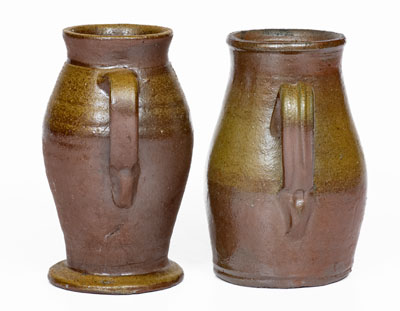 Two Salt-Glazed Middle Tennessee Stoneware Vases, late 19th or early 20th century