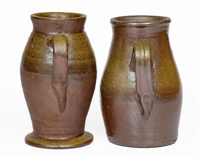 Two Salt-Glazed Middle Tennessee Stoneware Vases, late 19th or early 20th century