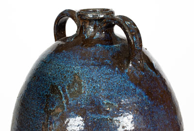 Five-Gallon Double-Handled Southern Stoneware Jug w/ Alkaline Glaze, late 19th or early 20th century