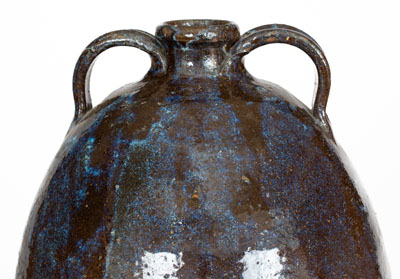 Five-Gallon Double-Handled Southern Stoneware Jug w/ Alkaline Glaze, late 19th or early 20th century