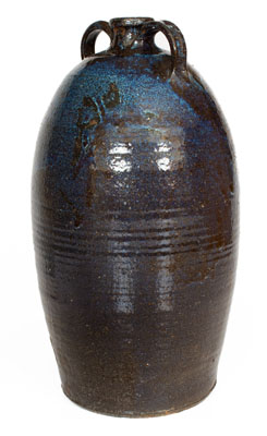 Five-Gallon Double-Handled Southern Stoneware Jug w/ Alkaline Glaze, late 19th or early 20th century