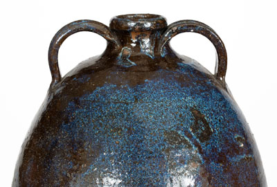 Five-Gallon Double-Handled Southern Stoneware Jug w/ Alkaline Glaze, late 19th or early 20th century