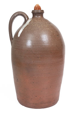 Three-Gallon Salt-Glazed Stoneware Jug, attrib. Grindstaff Pottery, Blount County, TN, c1870-1900