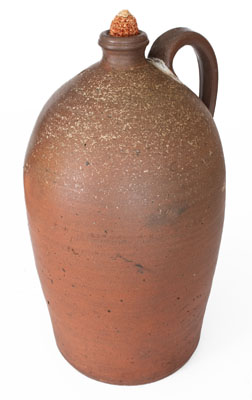 Three-Gallon Salt-Glazed Stoneware Jug, attrib. Grindstaff Pottery, Blount County, TN, c1870-1900