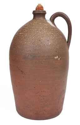 Three-Gallon Salt-Glazed Stoneware Jug, attrib. Grindstaff Pottery, Blount County, TN, c1870-1900