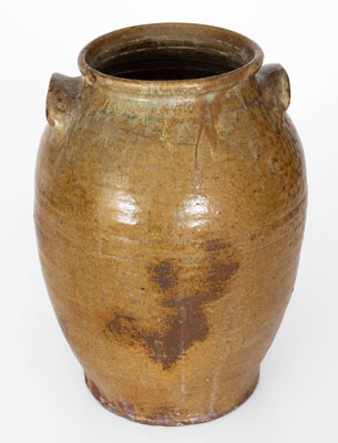 Rare "J.P. Bodie / Maker" Alkaline-Glazed Stoneware Jar, Jesse P. Bodie, Kirksey's Crossroads, Edgefield District, SC