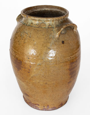 Rare "J.P. Bodie / Maker" Alkaline-Glazed Stoneware Jar, Jesse P. Bodie, Kirksey's Crossroads, Edgefield District, SC
