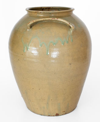 Attrib. Thomas Chandler, Edgefield District, SC Alkaline-Glazed Stoneware Jar, circa 1850