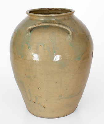 Attrib. Thomas Chandler, Edgefield District, SC Alkaline-Glazed Stoneware Jar, circa 1850