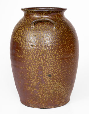 Two-Gallon Alkaline-Glazed Southern Stoneware Jar, fourth quarter 19th century