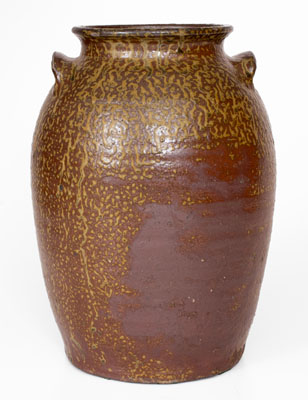 Two-Gallon Alkaline-Glazed Southern Stoneware Jar, fourth quarter 19th century