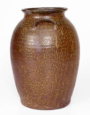 Two-Gallon Alkaline-Glazed Southern Stoneware Jar, fourth quarter 19th century