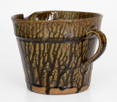 Crawford County, Georgia Stoneware Flowerpot Pitcher, late 19th or early 20th century