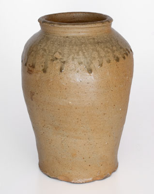 Attrib. Pottersville Pottery, Edgefield District, SC Alkaline-Glazed Stoneware Jar, c1830