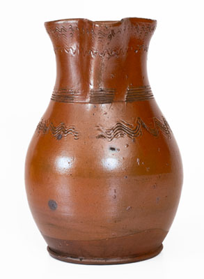 Albany-Slip-Glazed Tennessee Stoneware Pitcher, late 19th century