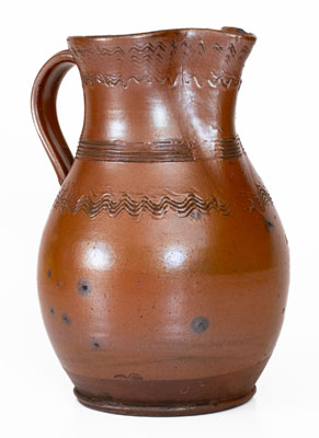 Albany-Slip-Glazed Tennessee Stoneware Pitcher, late 19th century