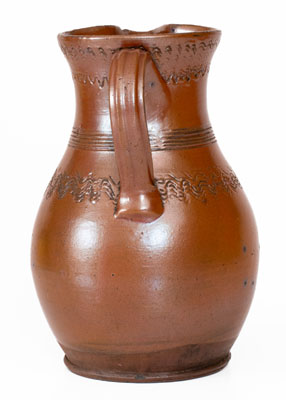 Albany-Slip-Glazed Tennessee Stoneware Pitcher, late 19th century