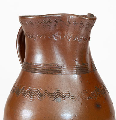 Albany-Slip-Glazed Tennessee Stoneware Pitcher, late 19th century