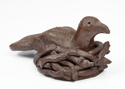 Sewer Tile Figure of a Bird on Nest, probably Ohio, early 20th century