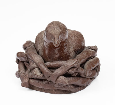 Sewer Tile Figure of a Bird on Nest, probably Ohio, early 20th century