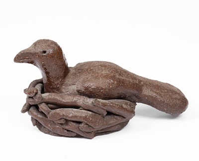 Sewer Tile Figure of a Bird on Nest, probably Ohio, early 20th century