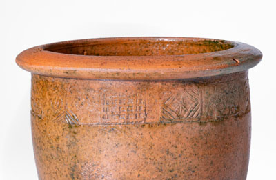 Rare Copper-Glazed Redware Jar attrib. J.A. Lowe or possibly Jackson Campbell, Greene County, TN