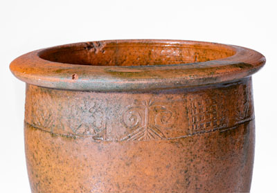 Rare Copper-Glazed Redware Jar attrib. J.A. Lowe or possibly Jackson Campbell, Greene County, TN