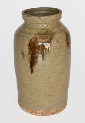 Alkaline-Glazed Stoneware Jar w/ Iron Slip Decoration, John Davis Leopard or possibly Ussery Family, Bacon Level, AL