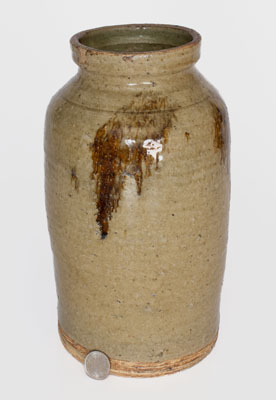 Alkaline-Glazed Stoneware Jar w/ Iron Slip Decoration, John Davis Leopard or possibly Ussery Family, Bacon Level, AL