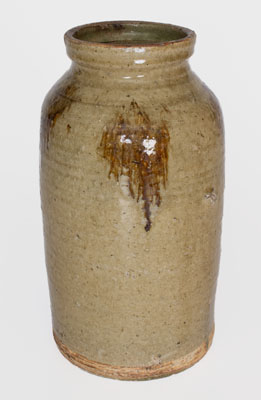 Alkaline-Glazed Stoneware Jar w/ Iron Slip Decoration, John Davis Leopard or possibly Ussery Family, Bacon Level, AL