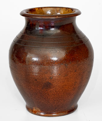 Greene County, Tennessee Redware Jar, possibly Christopher Alexander Haun, circa 1840-1860