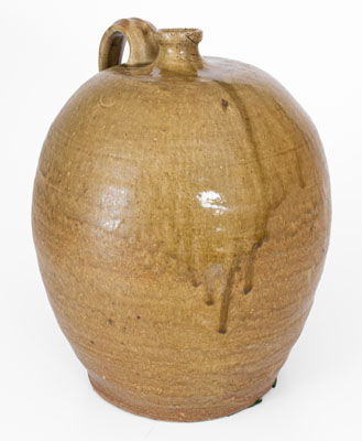 Three-Gallon Edgefield District, South Carolina Alkaline-Glazed Stoneware Jug