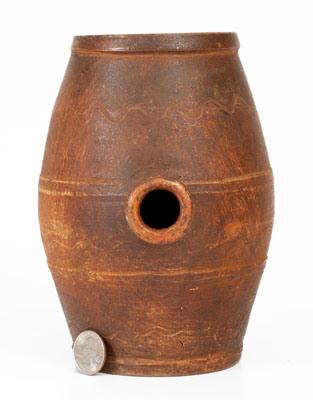 Redware Rundlet, probably Tennessee, 19th century