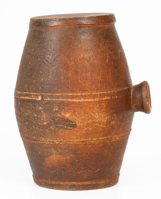 Redware Rundlet, probably Tennessee, 19th century