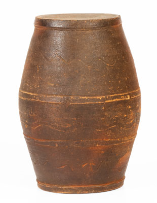 Redware Rundlet, probably Tennessee, 19th century