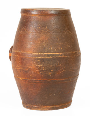 Redware Rundlet, probably Tennessee, 19th century