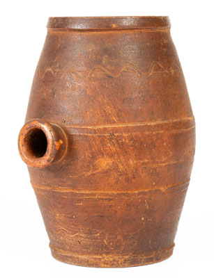 Redware Rundlet, probably Tennessee, 19th century