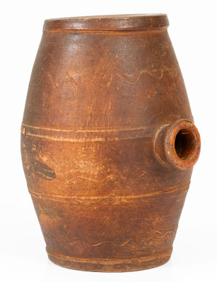 Redware Rundlet, probably Tennessee, 19th century