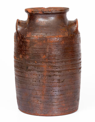 Probably Hawkins County, Tennessee Redware Jar, c1800-1840