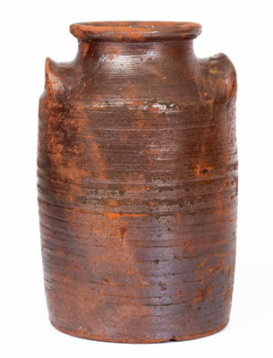 Probably Hawkins County, Tennessee Redware Jar, c1800-1840