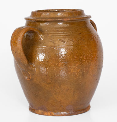 Eastern Tennessee Redware Open-Handled Jar, c1810-1814