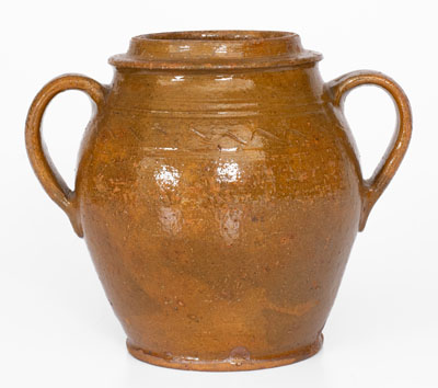 Eastern Tennessee Redware Open-Handled Jar, c1810-1814