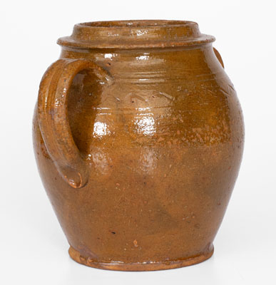 Eastern Tennessee Redware Open-Handled Jar, c1810-1814